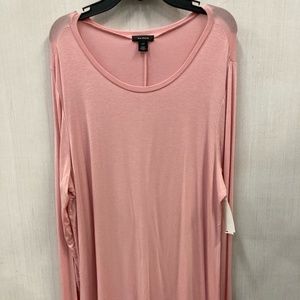 NWT Halogen Light Pink Long Sleeve pullover top